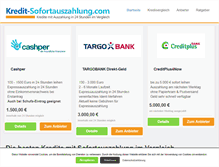 Tablet Screenshot of kredit-sofortauszahlung.com